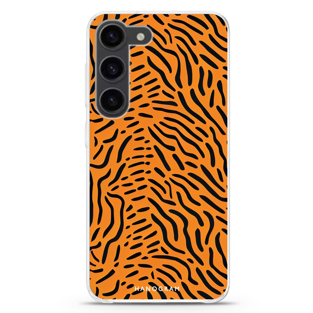 Leopard print ultra-clear case for Samsung Galaxy S23/S22, front view