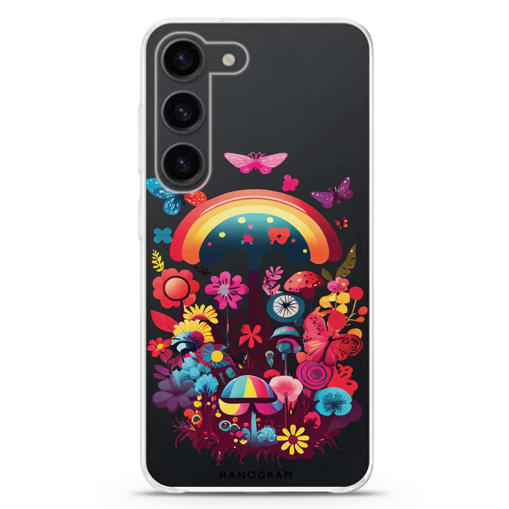 Magic Garden ultra-clear case for Samsung Galaxy S23/S22, front view