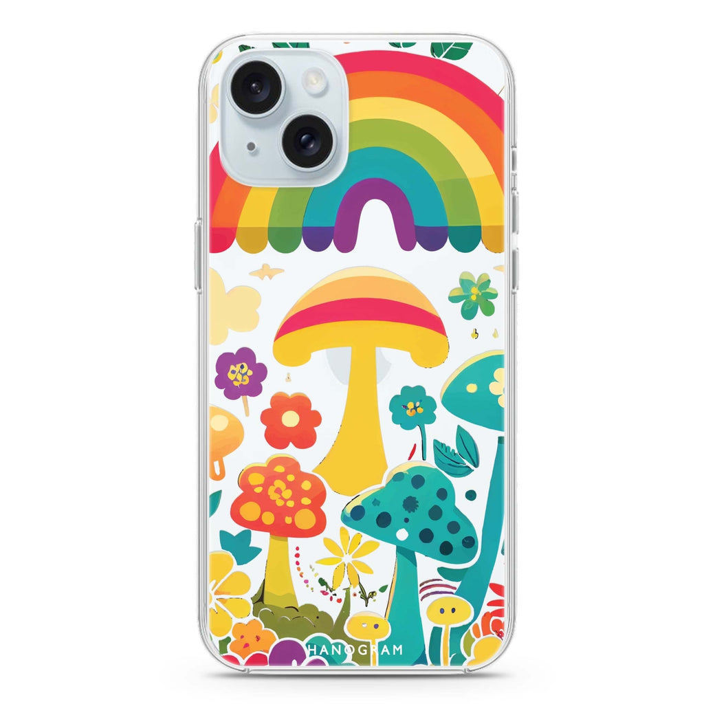 Rainbow Mushroom Garden iPhone Ultra Clear Case