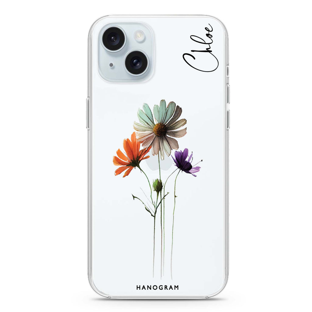 A watercolour floral iPhone Ultra Clear Case