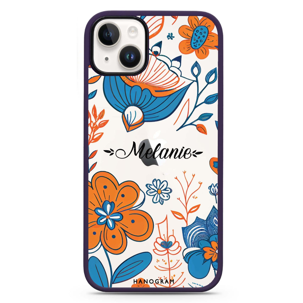Floral Pattern iPhone 15 Plus Impact Guard Bumper Case