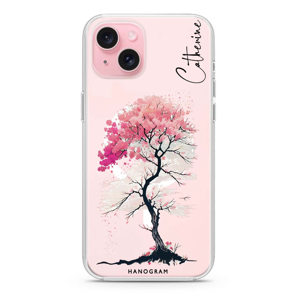 A Cherry tree iPhone 15 Plus MagSafe Compatible Ultra Clear Case