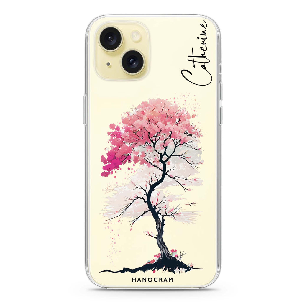 A Cherry tree iPhone 15 plus Ultra Clear Case