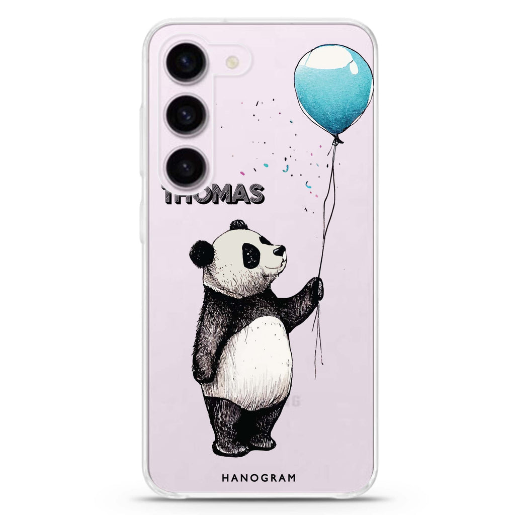 Little Panda personalized ultra-clear case for Samsung Galaxy S23/S22, front view