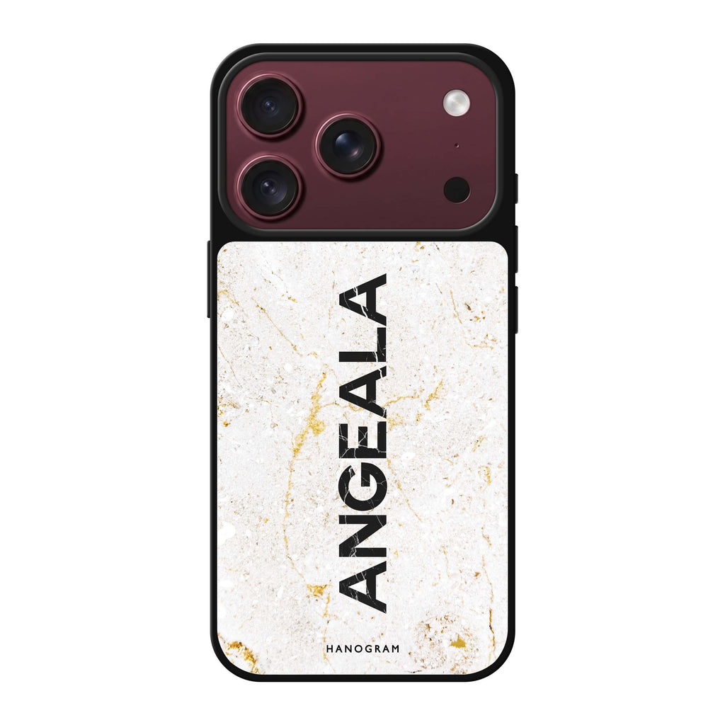 White Marble #3 personalized name white marble iPhone 18 Pro Max mirror case