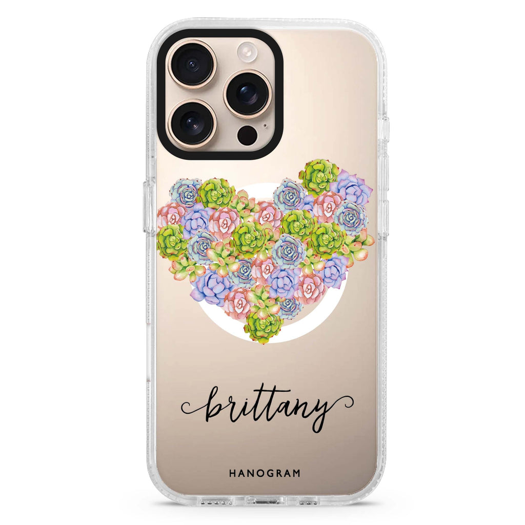 Floral Heart MagSafe Compatible Ultra Clear Case