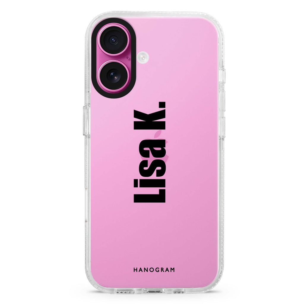 CustomCore iPhone 16 and 16 Plus ultra clear case, transparent graphic artwork, front product view