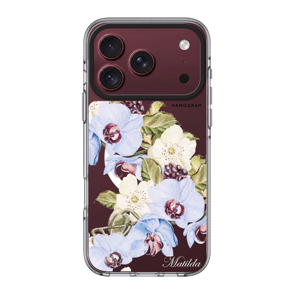 Light Blue Floral Ultra Clear Case
