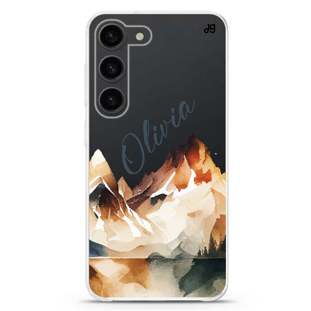 Hills Drawing personalized ultra-clear case for Samsung Galaxy S23/S22, front view