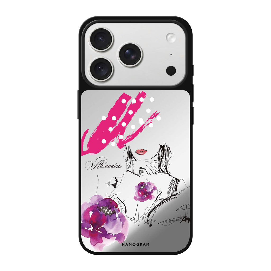 Floral Makeup personalized name spring flower fashion floral iPhone 18 Pro Max mirror case