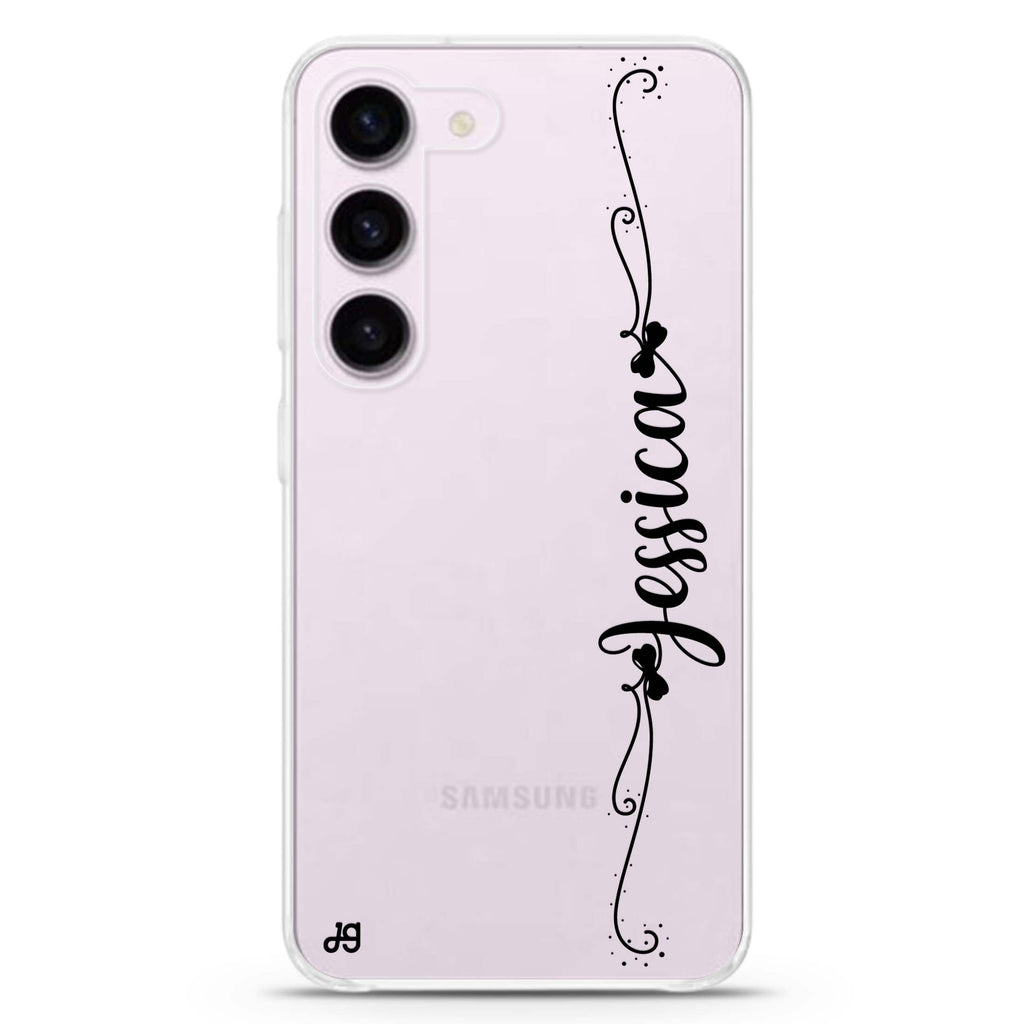 Custom personalized ultra-clear case for Samsung Galaxy S23/S22, front view