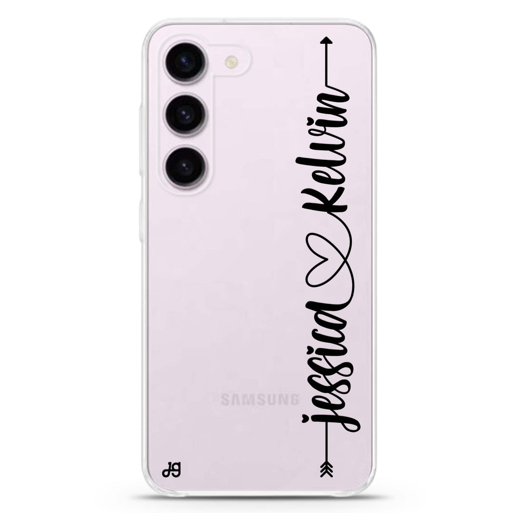 Custom personalized ultra-clear case for Samsung Galaxy S23/S22, front view