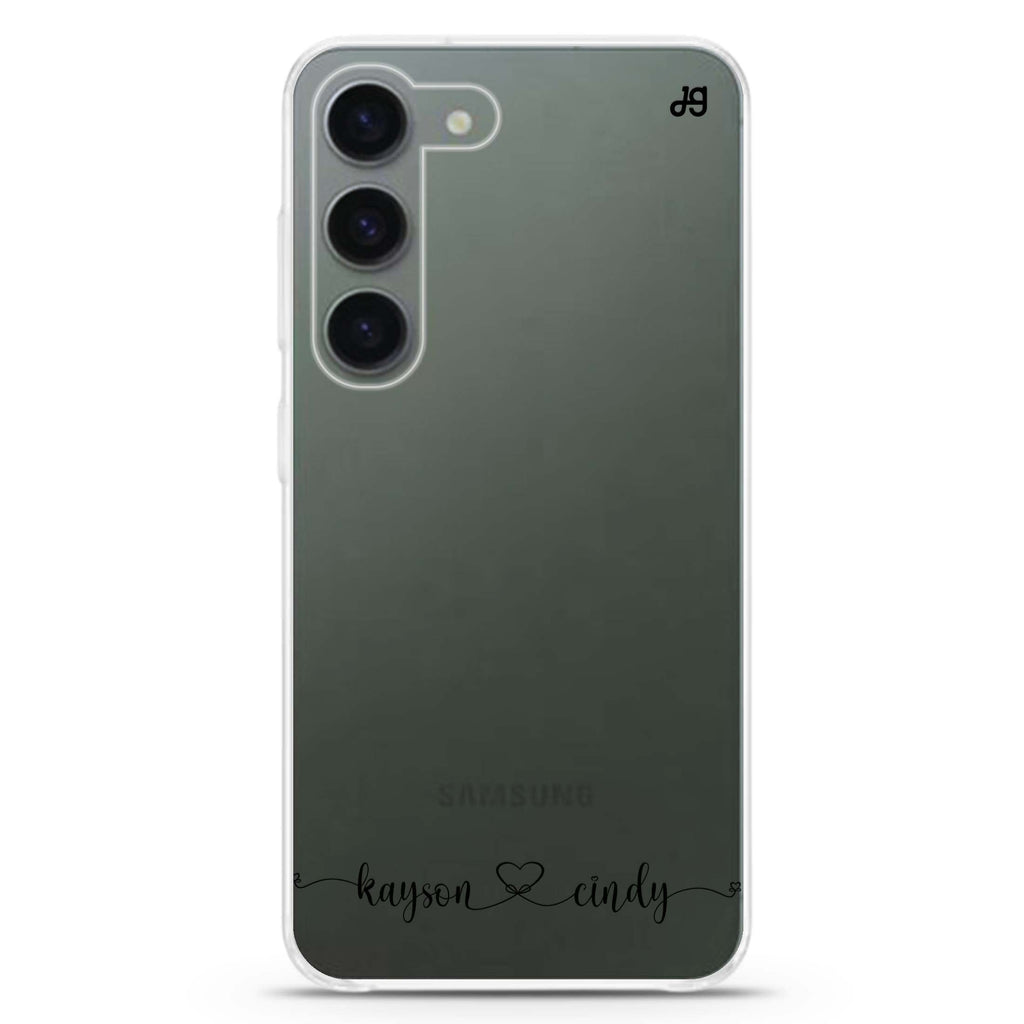 Custom personalized ultra-clear case for Samsung Galaxy S23/S22, front view