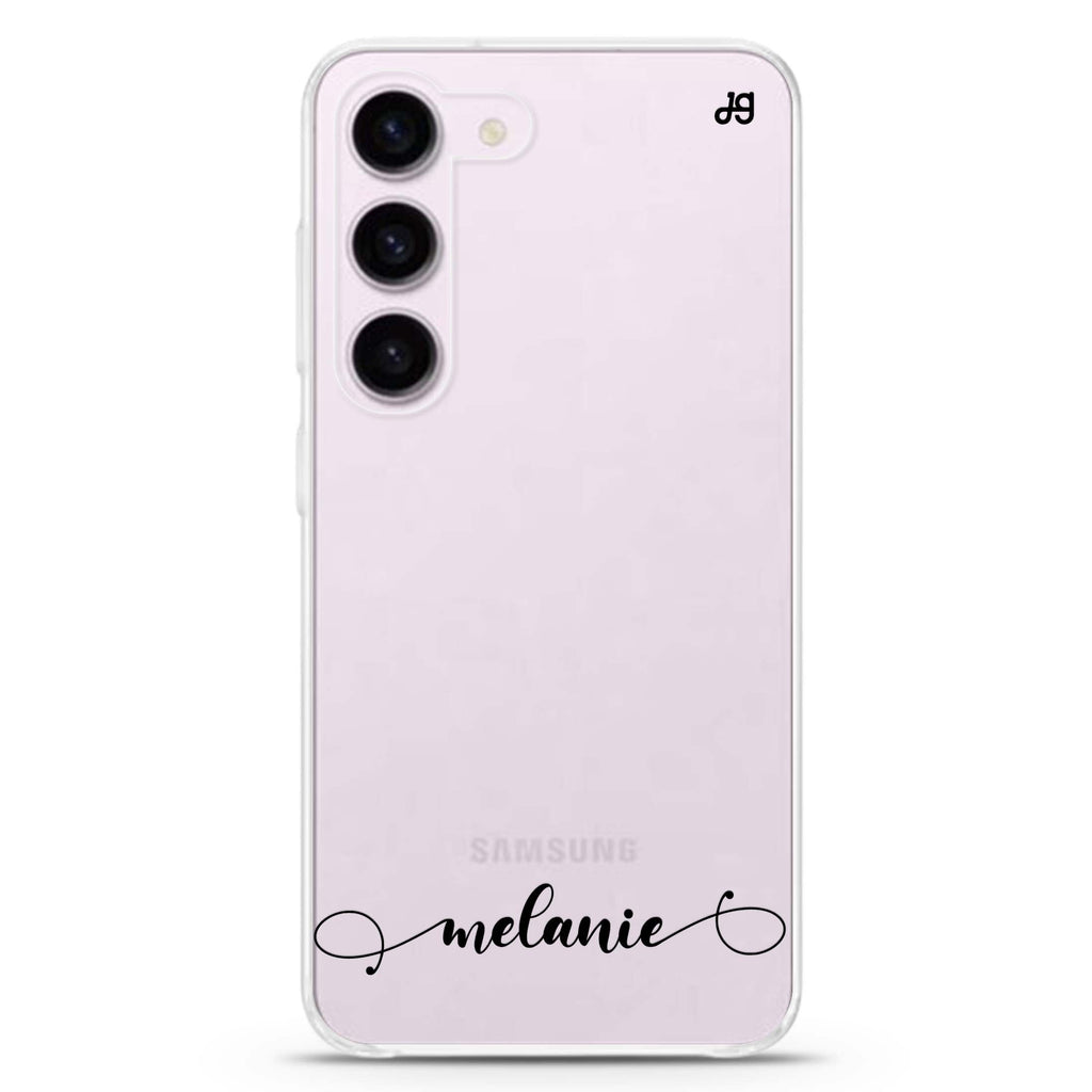 Custom personalized ultra-clear case for Samsung Galaxy S23/S22, front view