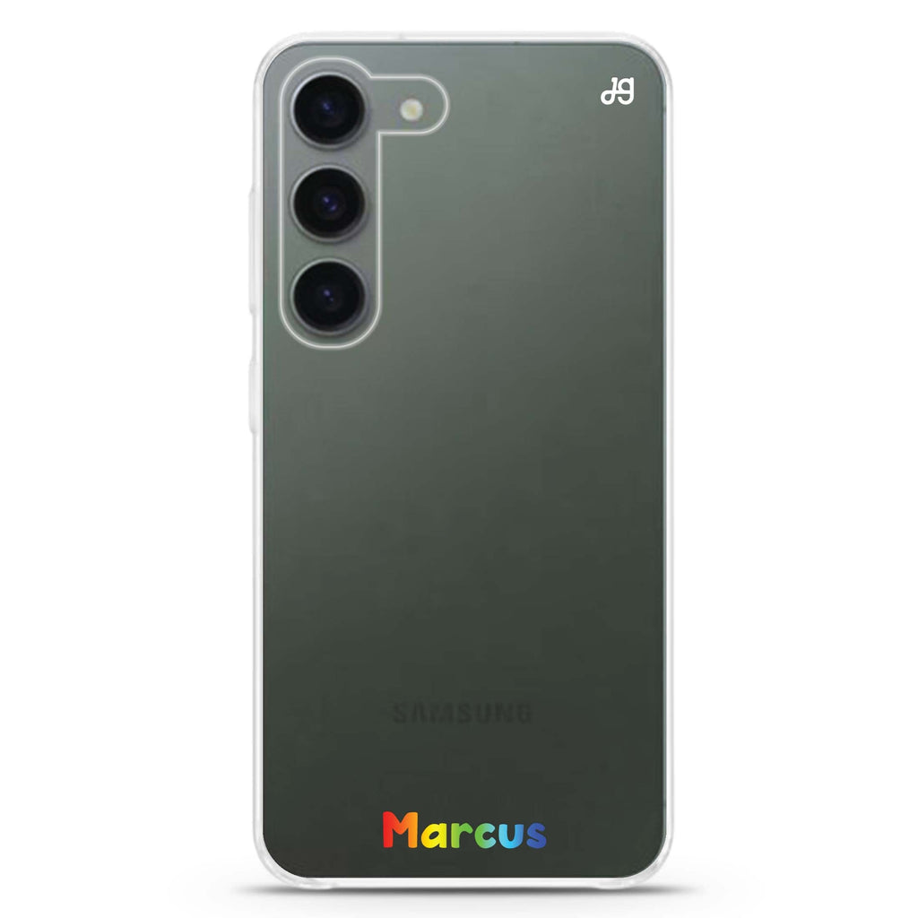Custom personalized ultra-clear case for Samsung Galaxy S23/S22, front view