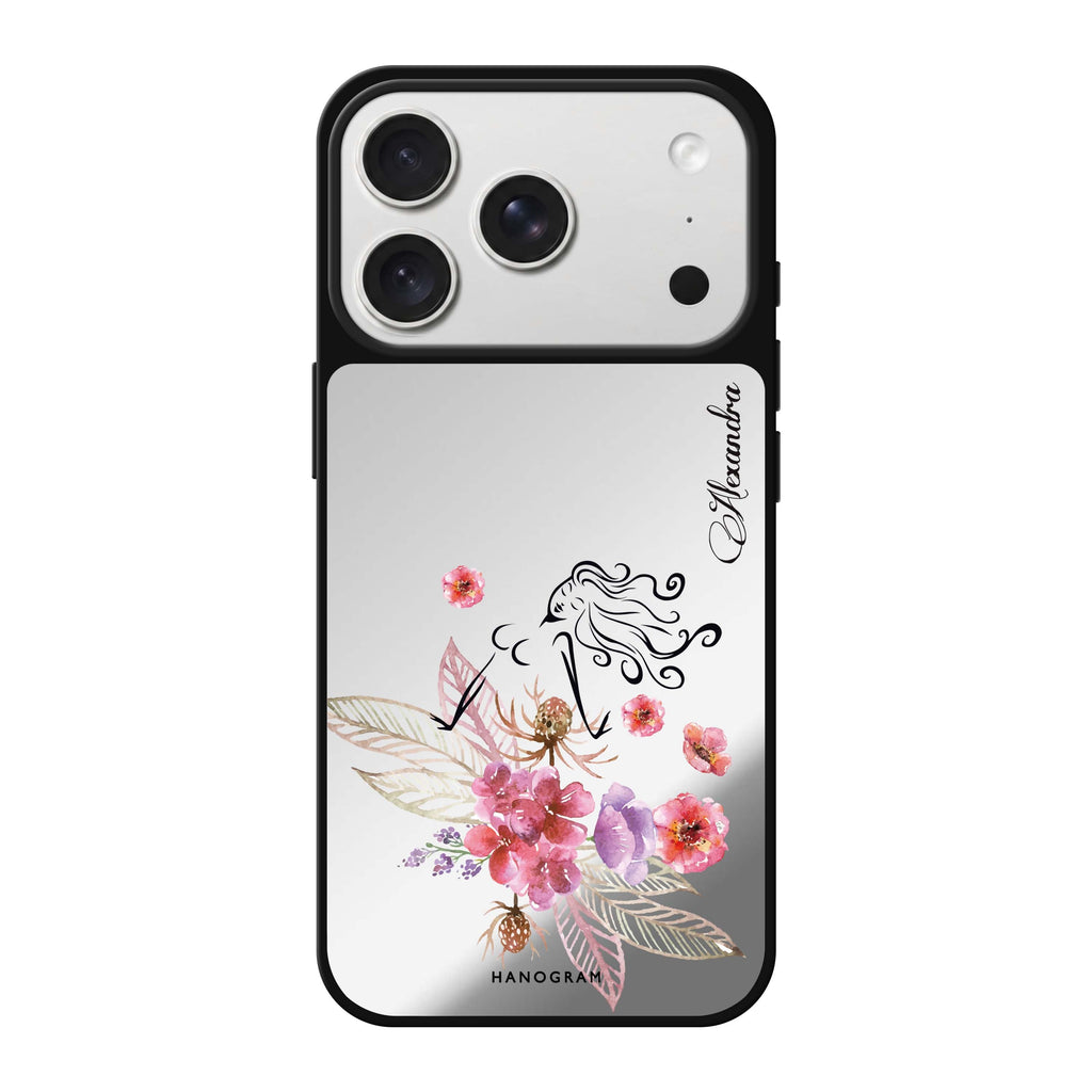 Floral Fairy I personalized name spring flower floral iPhone 18 Pro Max mirror case