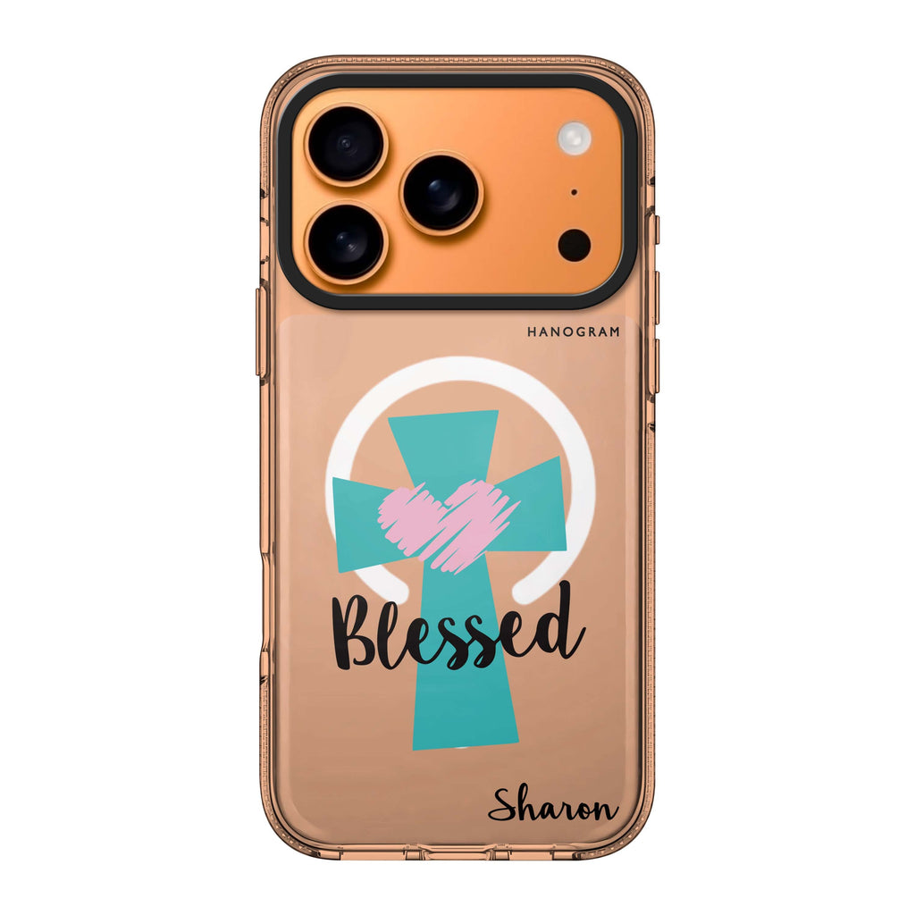 Blessed personalized name graphic iPhone 17 Pro Max ultra clear case