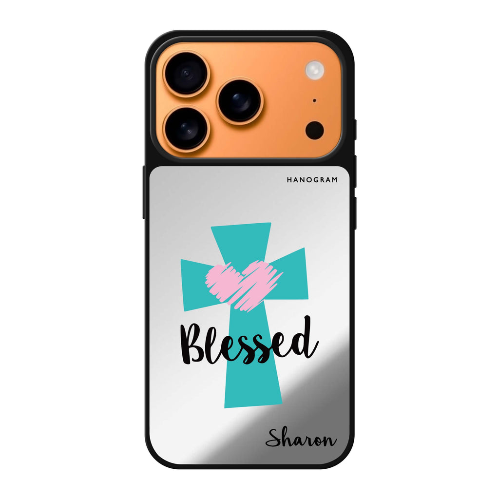 Blessed personalized name iPhone 17 Pro Max mirror case