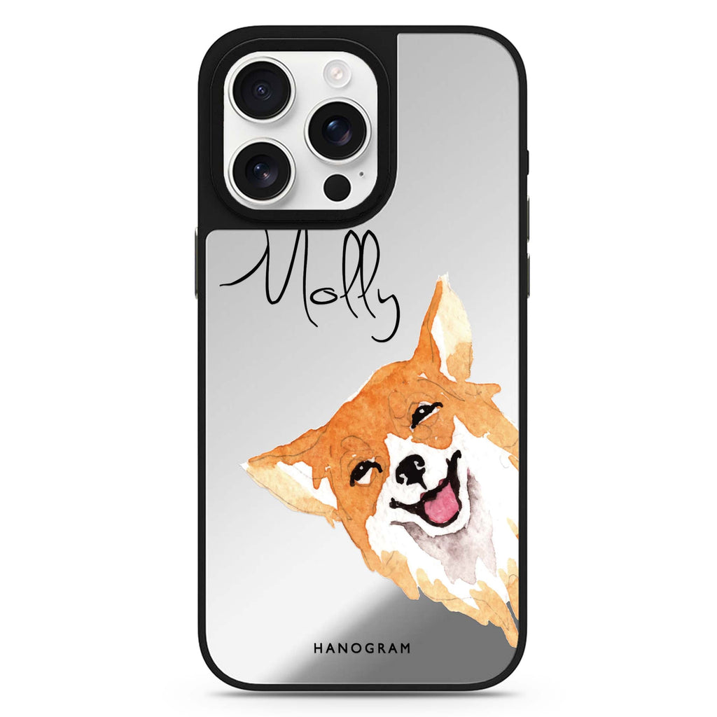 corgi phone case Welsh Corgi Personalized iPhone 16/15/14 Pro Mirror Case – Hanogram