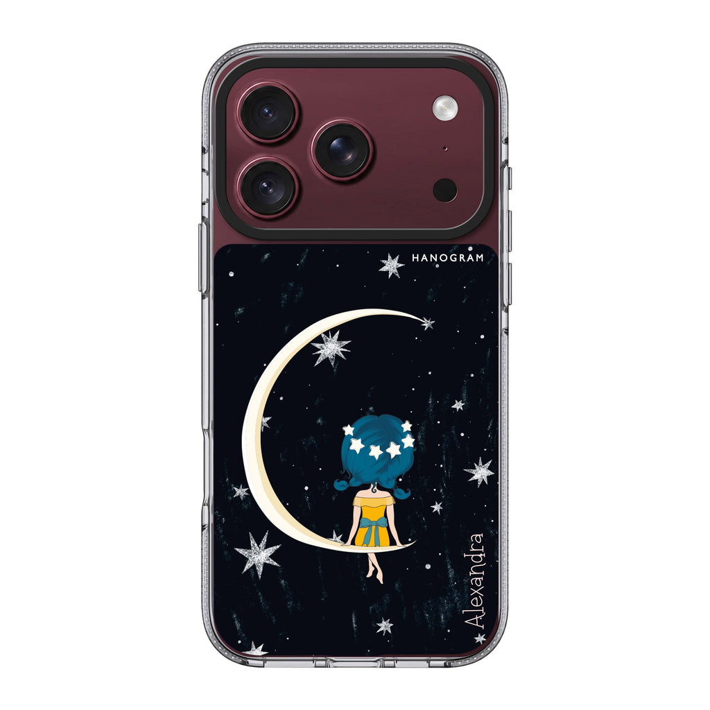 Cute Girl Moon Ultra Clear Case