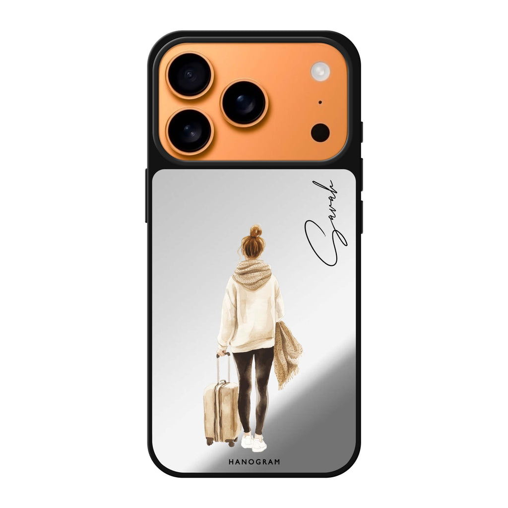 Weekend Stroll personalized name travel iPhone 17 Pro Max mirror case
