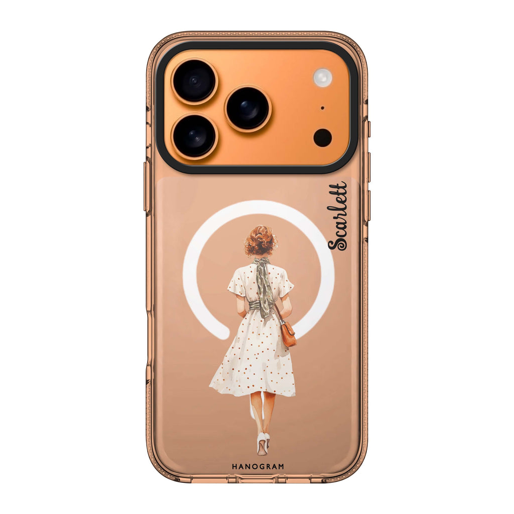 Dot Days personalized name pattern iPhone 17 Pro Max ultra clear case