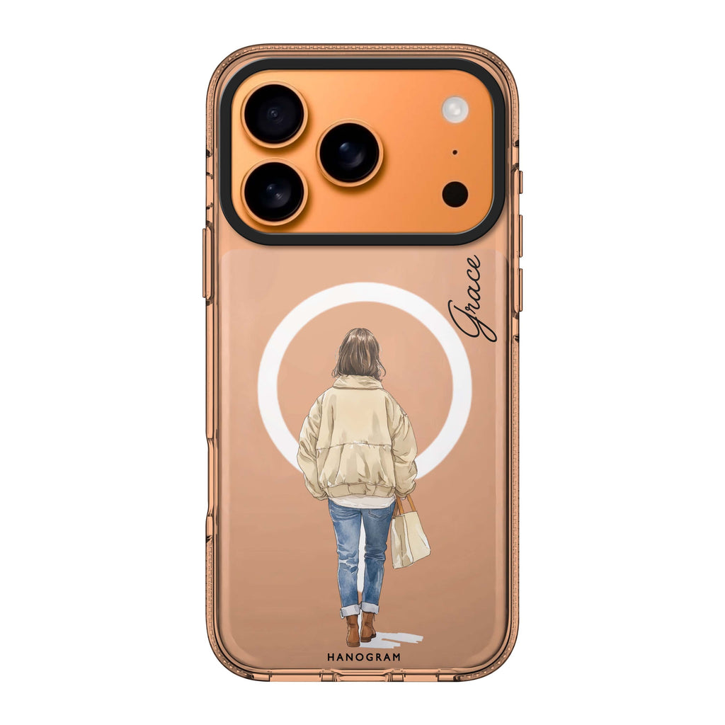 Everyday Stroll personalized name travel iPhone 17 Pro Max ultra clear case