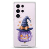 Starry Bow Pumpkin Samsung Galaxy S26/S25/S24/S23/S22 Ultra ultra clear case, transparent design, main view