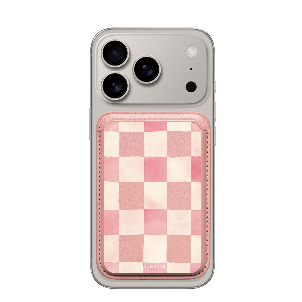 Rosy Picnic MagSafe wallet for iPhone, slim magnetic card holder, main view