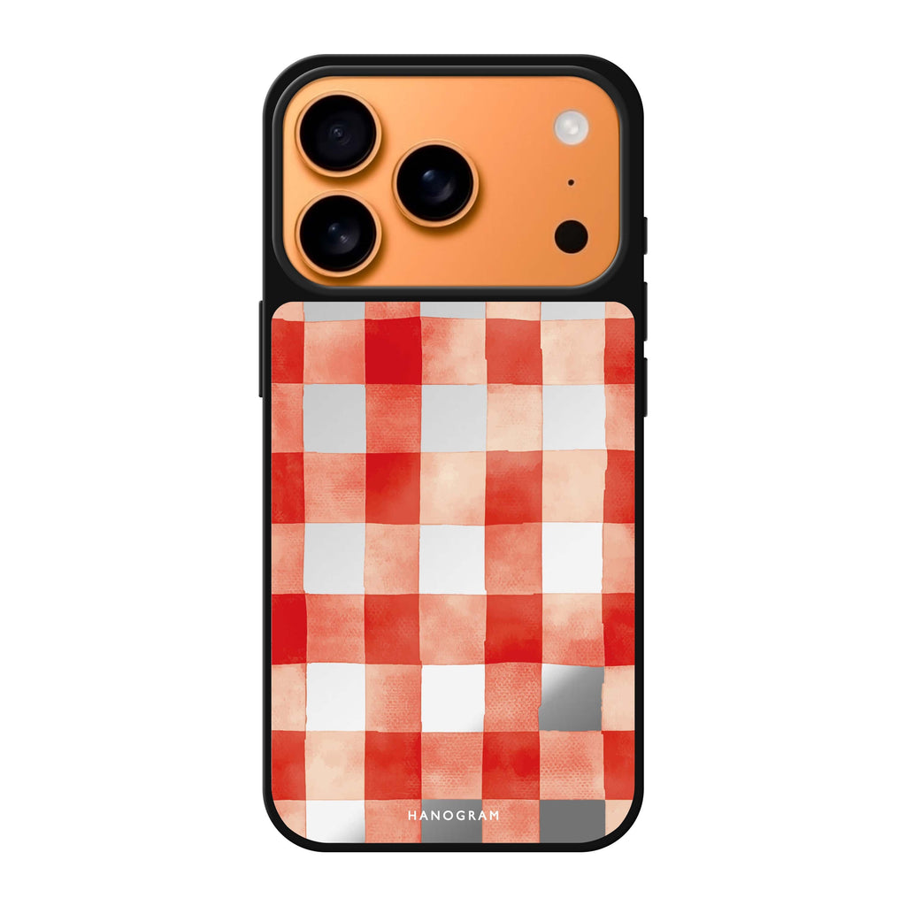Cherry Checks cherry fruit pattern iPhone 17 Pro Max mirror case