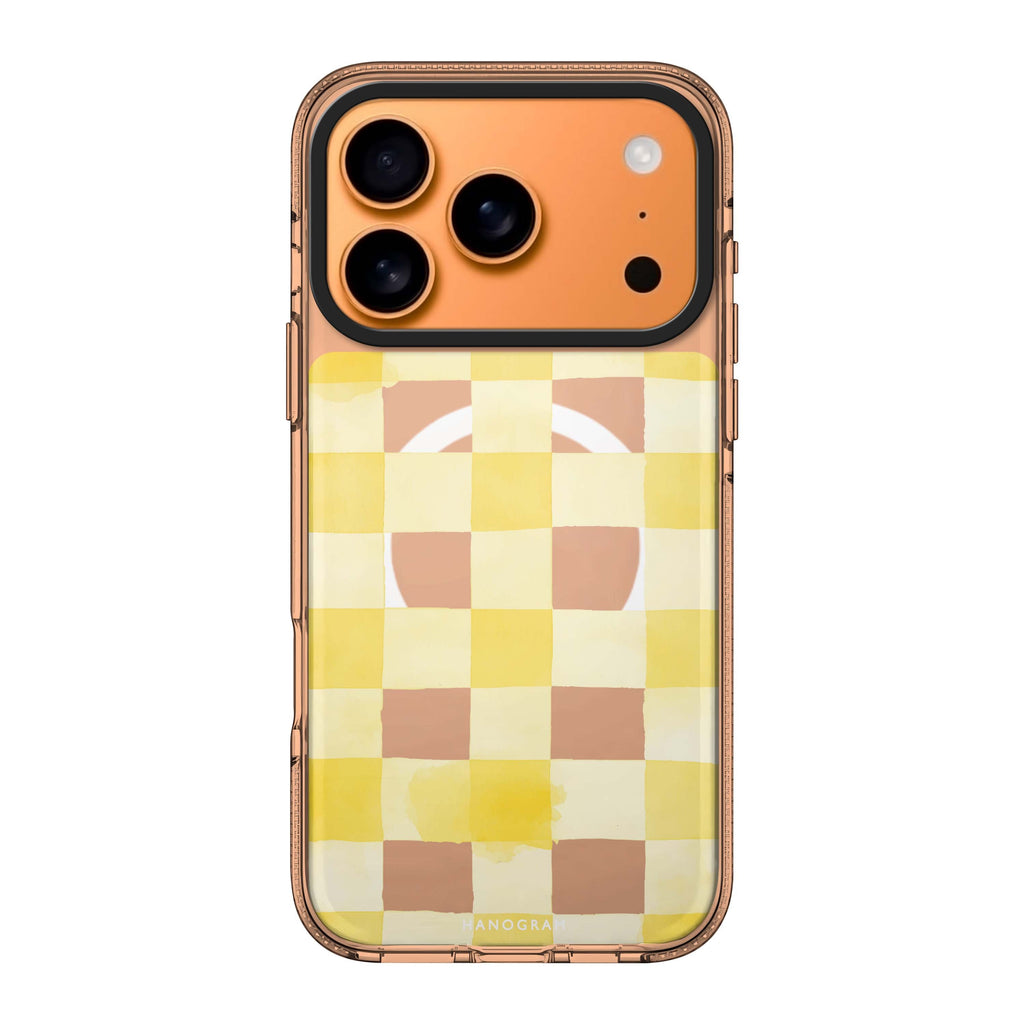 Lemon Checks fruit pattern iPhone 17 Pro Max ultra clear case
