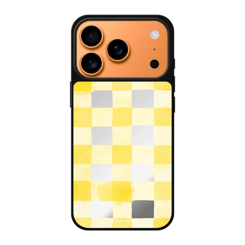 Lemon Checks fruit pattern iPhone 17 Pro Max mirror case