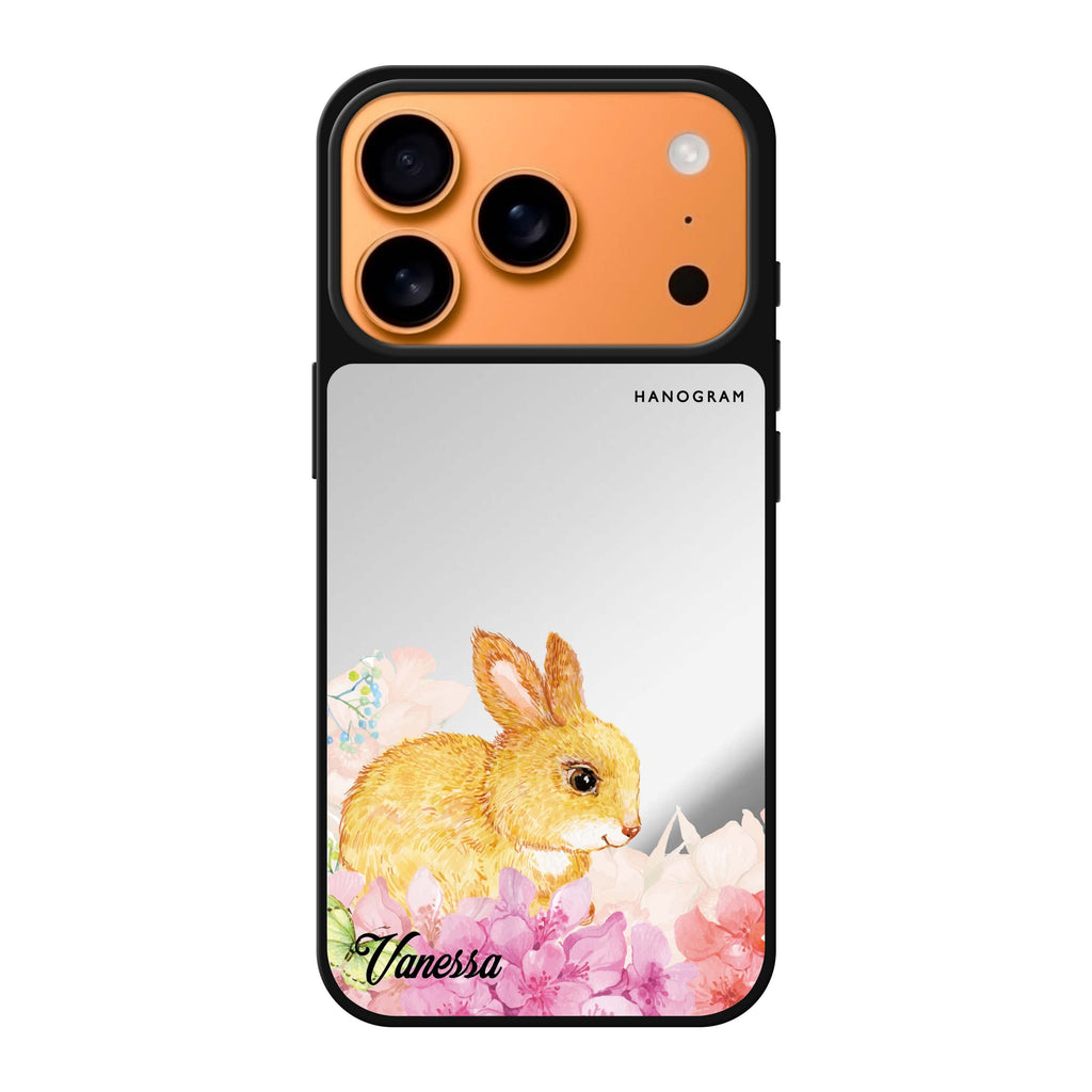 Bunny & Me personalized name bunny animal cute iPhone 17 Pro Max mirror case
