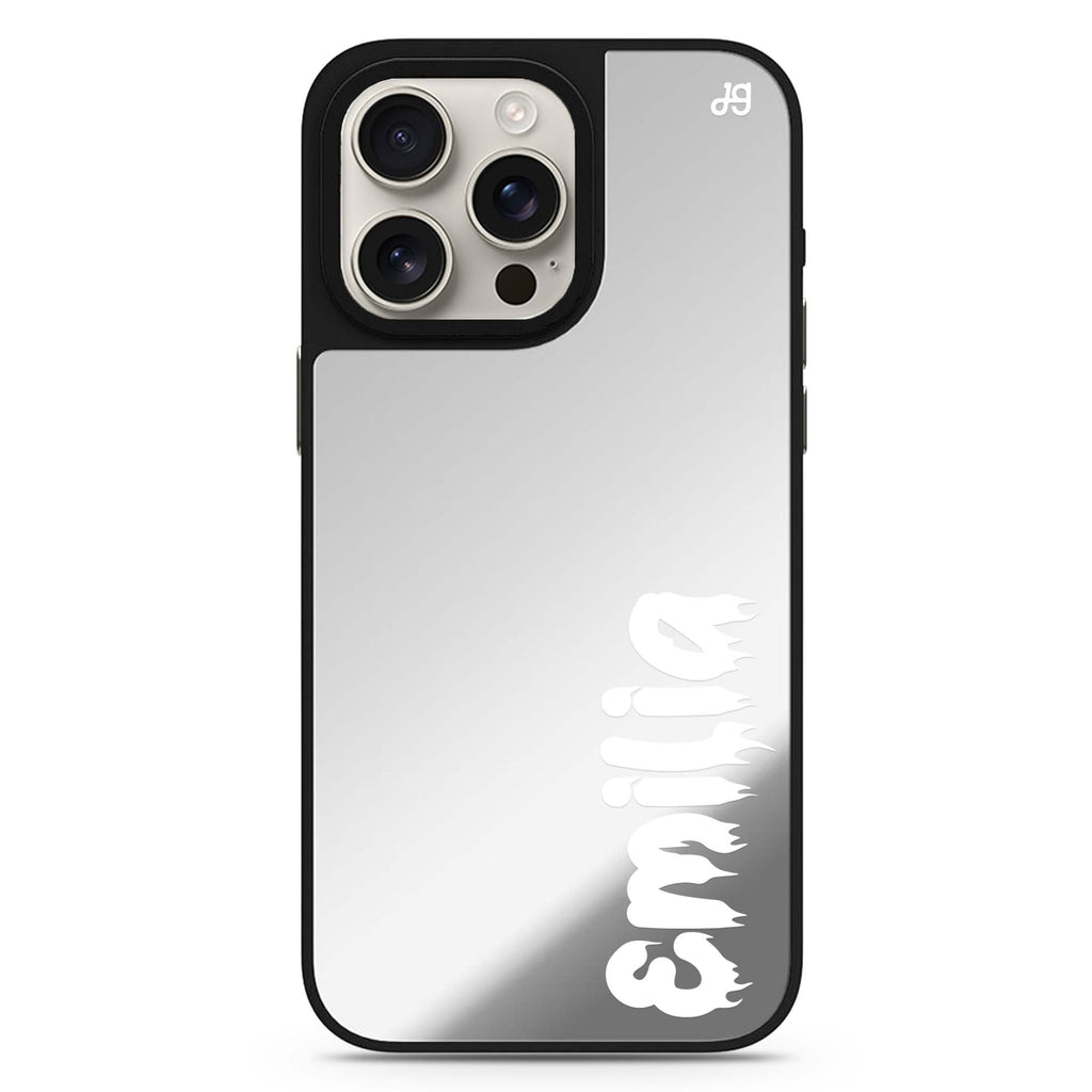 Haunted Name Glow personalized name MagSafe mirror case for iPhone 16/15/14 Pro Max and Pro, main view