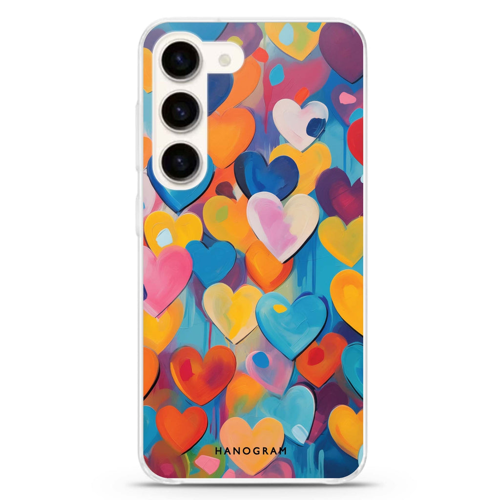 Heartflow Elegance ultra-clear case for Samsung Galaxy S23/S22, front view