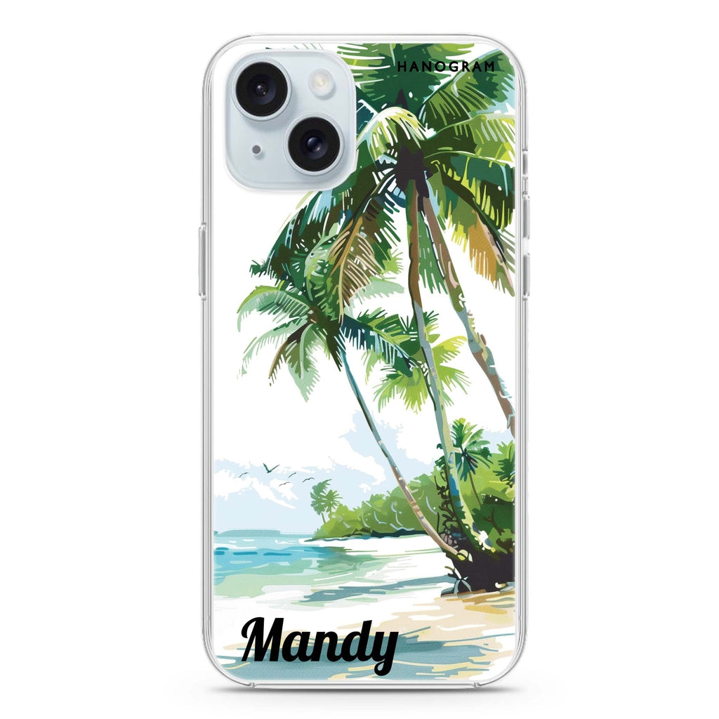 Tropical Tranquility iPhone 15 Plus MagSafe Compatible Ultra Clear Case