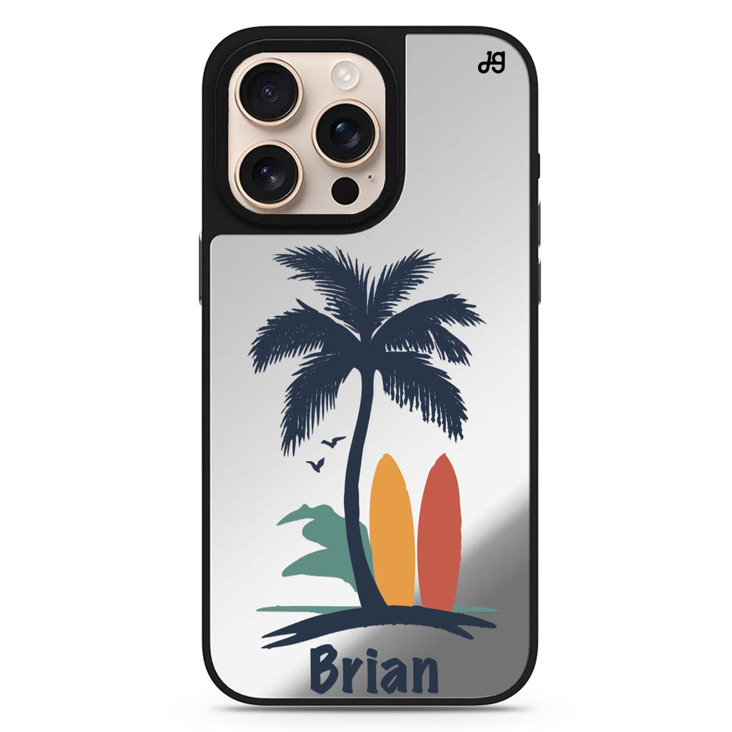 Palm & Board personalized name MagSafe mirror case for iPhone 16/15/14 Pro Max and Pro, main view