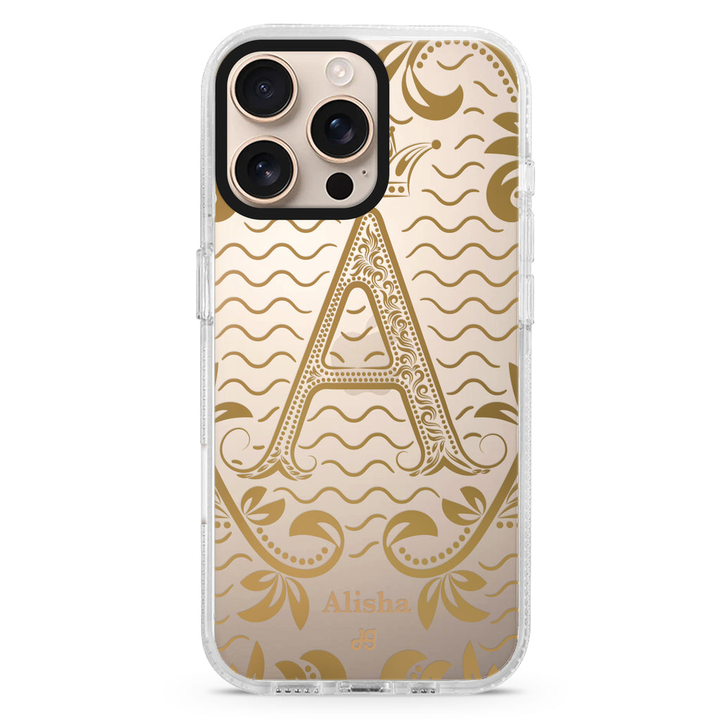 Royal Vintage Monogram iPhone Ultra Clear Case