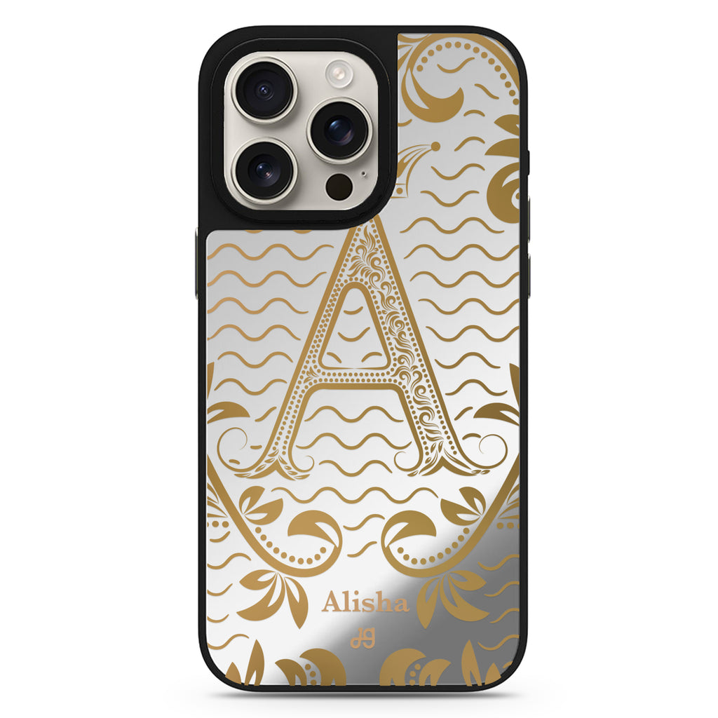 Royal Vintage Monogram MagSafe compatible mirror case for iPhone 16/15/14 Pro Max and Pro, main view