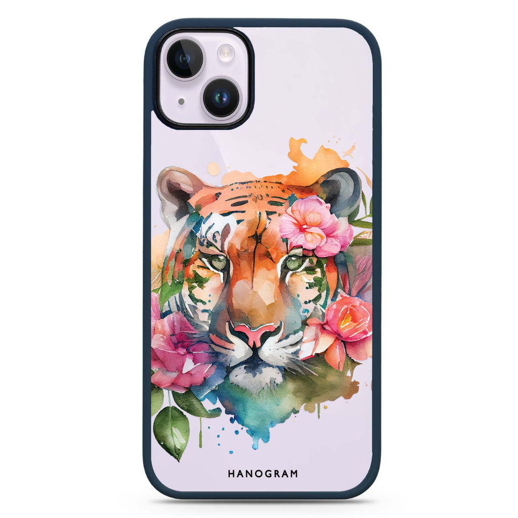 Floral Tiger iPhone 15 Plus Impact Guard Bumper Case