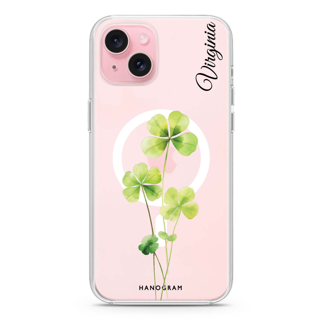 Trinity Blossom iPhone 15 Plus MagSafe Compatible Ultra Clear Case