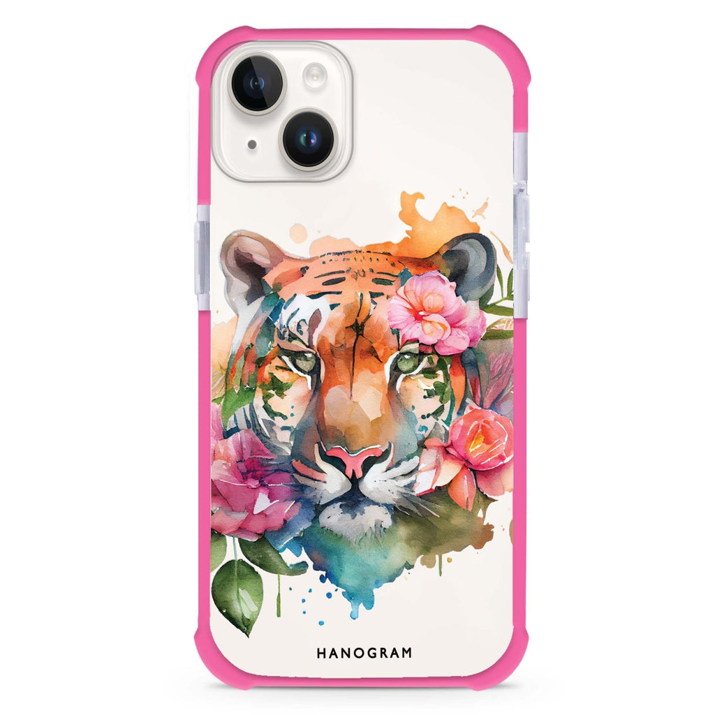 Floral Tiger iPhone 15 Plus MagSafe Compatible Ultra Shockproof Case