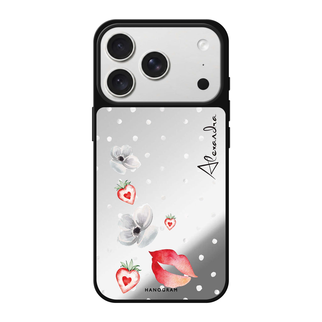 The First Date personalized name valentines romantic iPhone 18 Pro Max mirror case