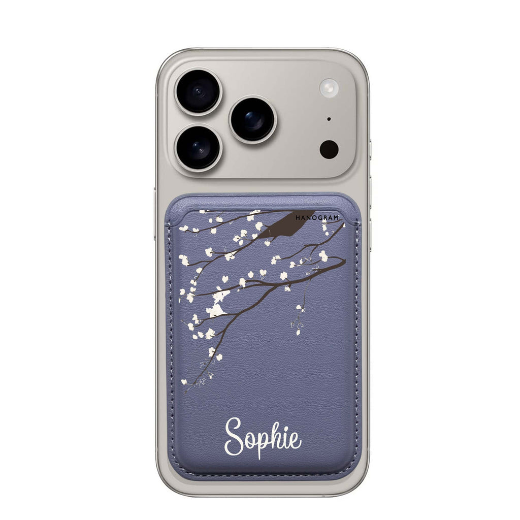 First Light custom name MagSafe wallet for iPhone, personalized magnetic card holder, main view