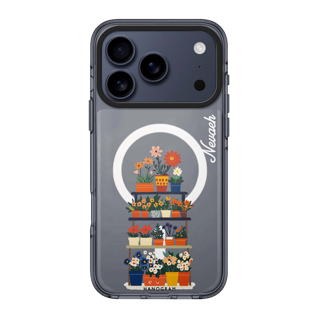 Flora Stack personalized name flower floral iPhone 17 Pro Max ultra clear case