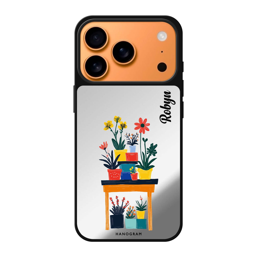 Color Stand personalized name iPhone 17 Pro Max mirror case