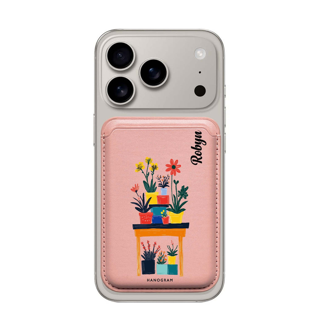 Color Stand custom name MagSafe wallet for iPhone, personalized magnetic card holder, main view