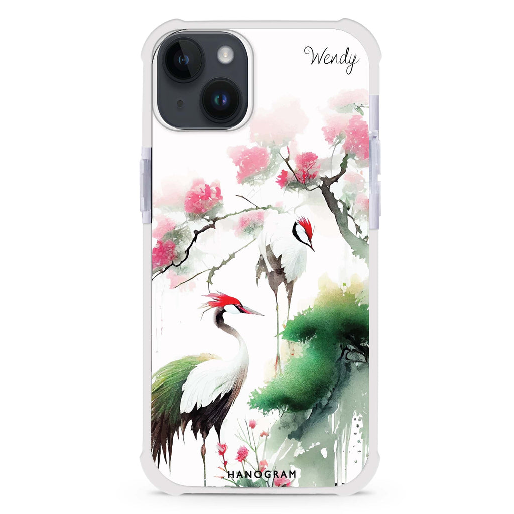 Pines & cranes iPhone 15 Plus Ultra Shockproof Case