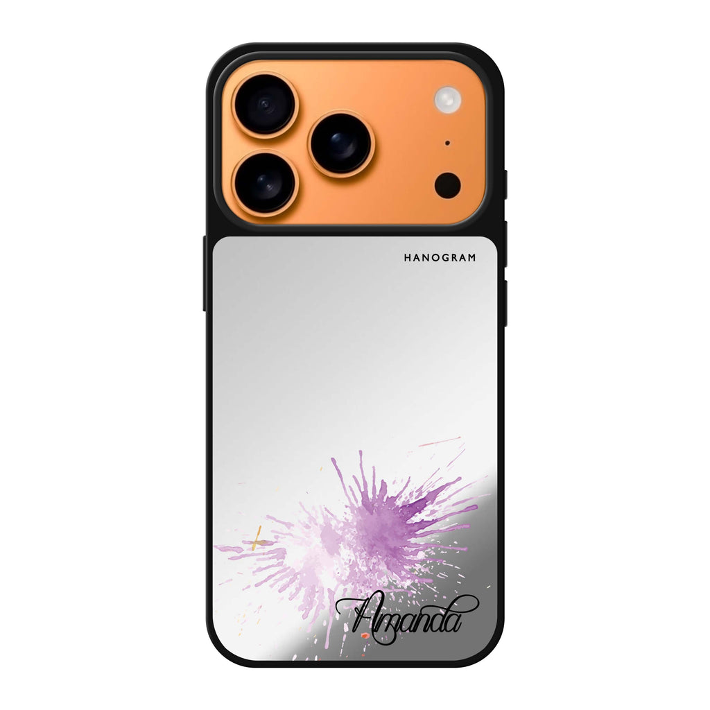 Paint Smash personalized name abstract iPhone 17 Pro Max mirror case