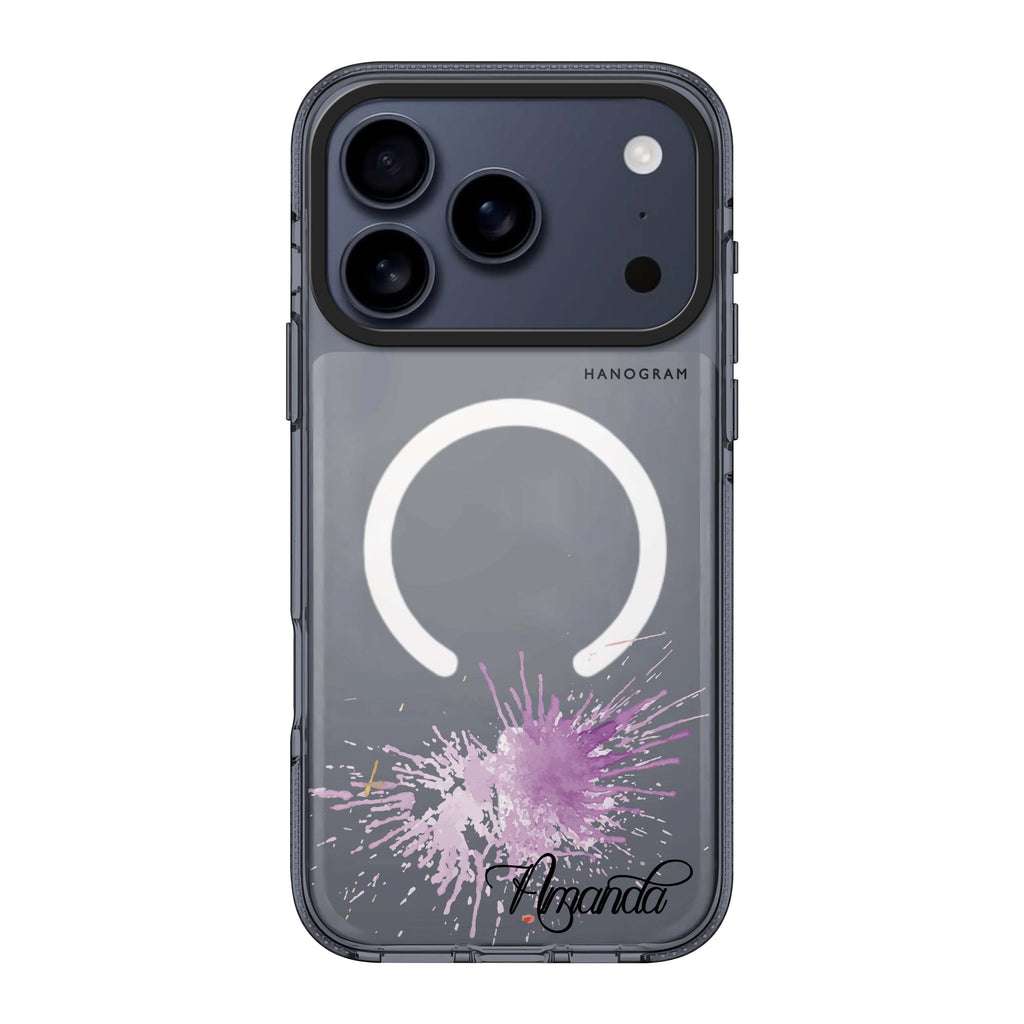 Paint Smash personalized name abstract iPhone 17 Pro Max ultra clear case